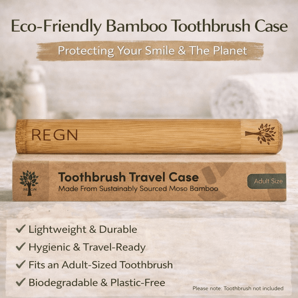 Adult Bamboo Toothbrush Case | Plastic Free Eco Case - REGN