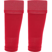 Sock Stack Adults Unisex Red Football Leg Sleeve Socks Compression Support Over Shin Pads