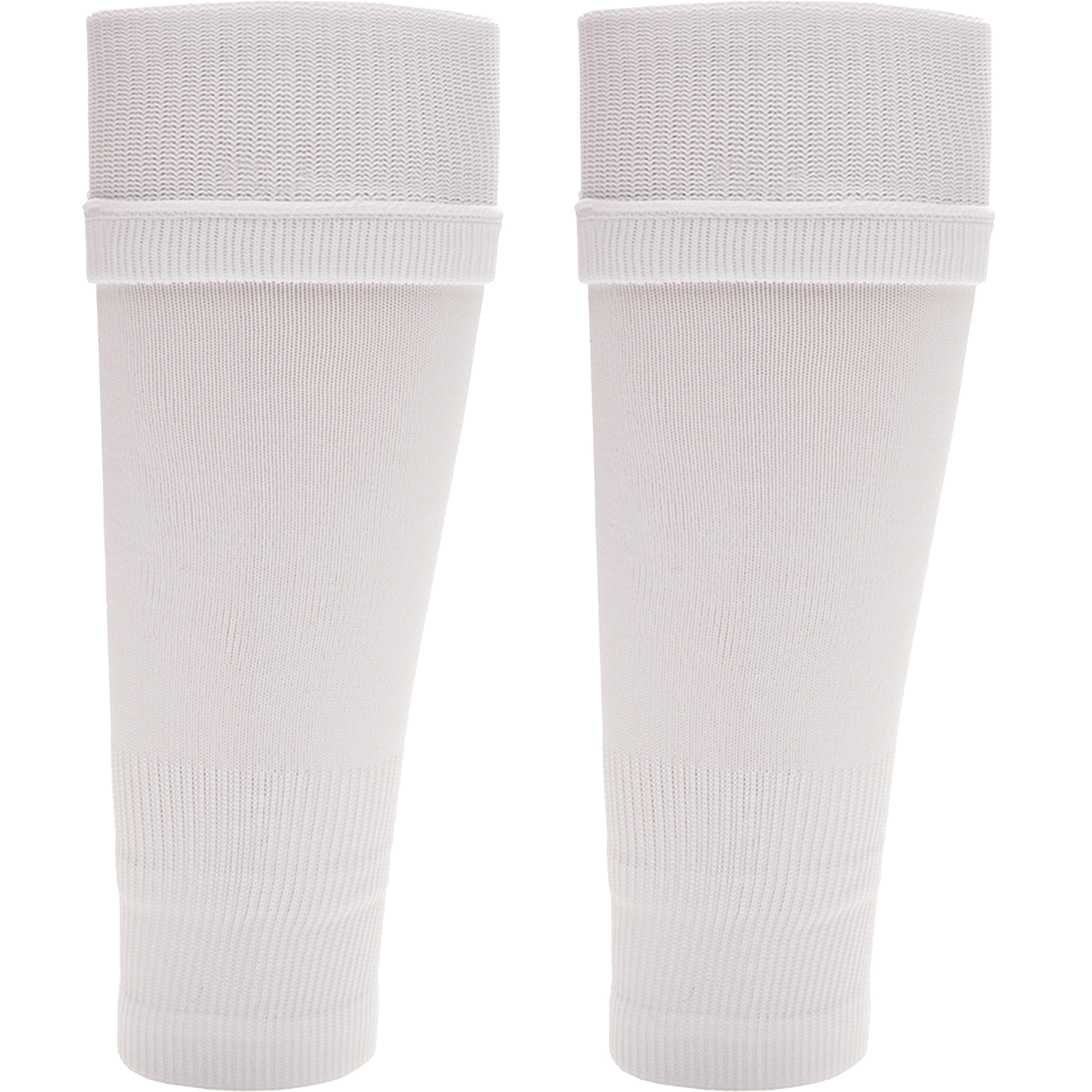 Sock Stack Adult Size White Football Leg Sleeve Socks Compression Over Shin Pads