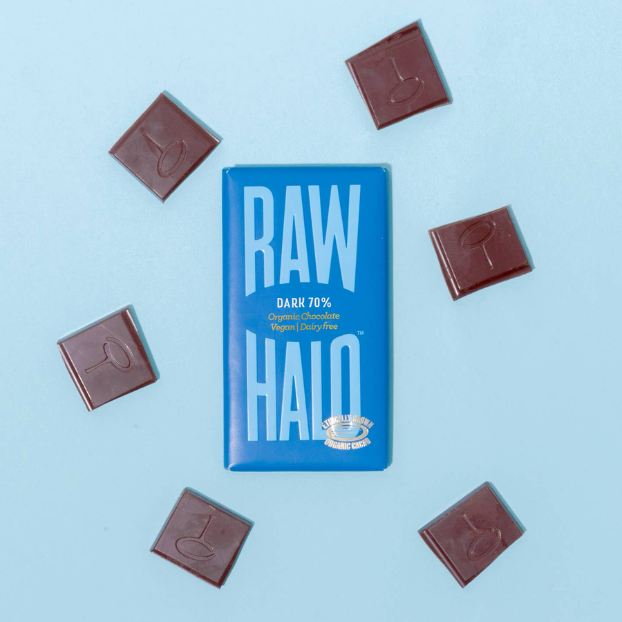 Organic Vegan Dark Chocolate 70% Cacao Bar 35g