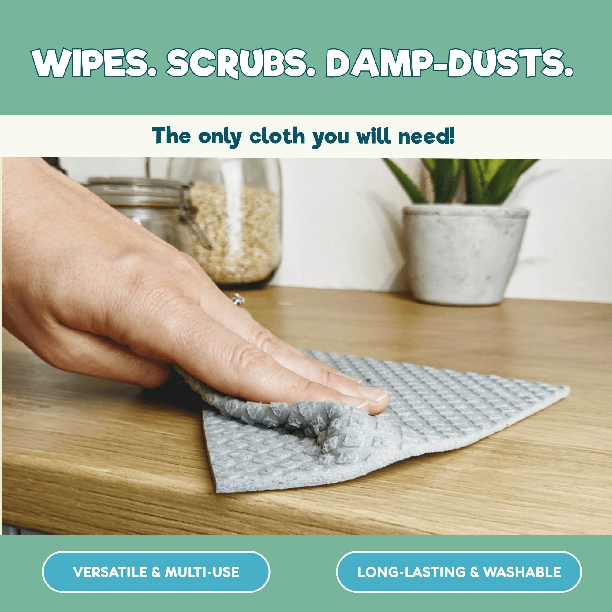 All-Purpose Eco Cloths (Swedish Dishcloths) | 6 Pack - REGN