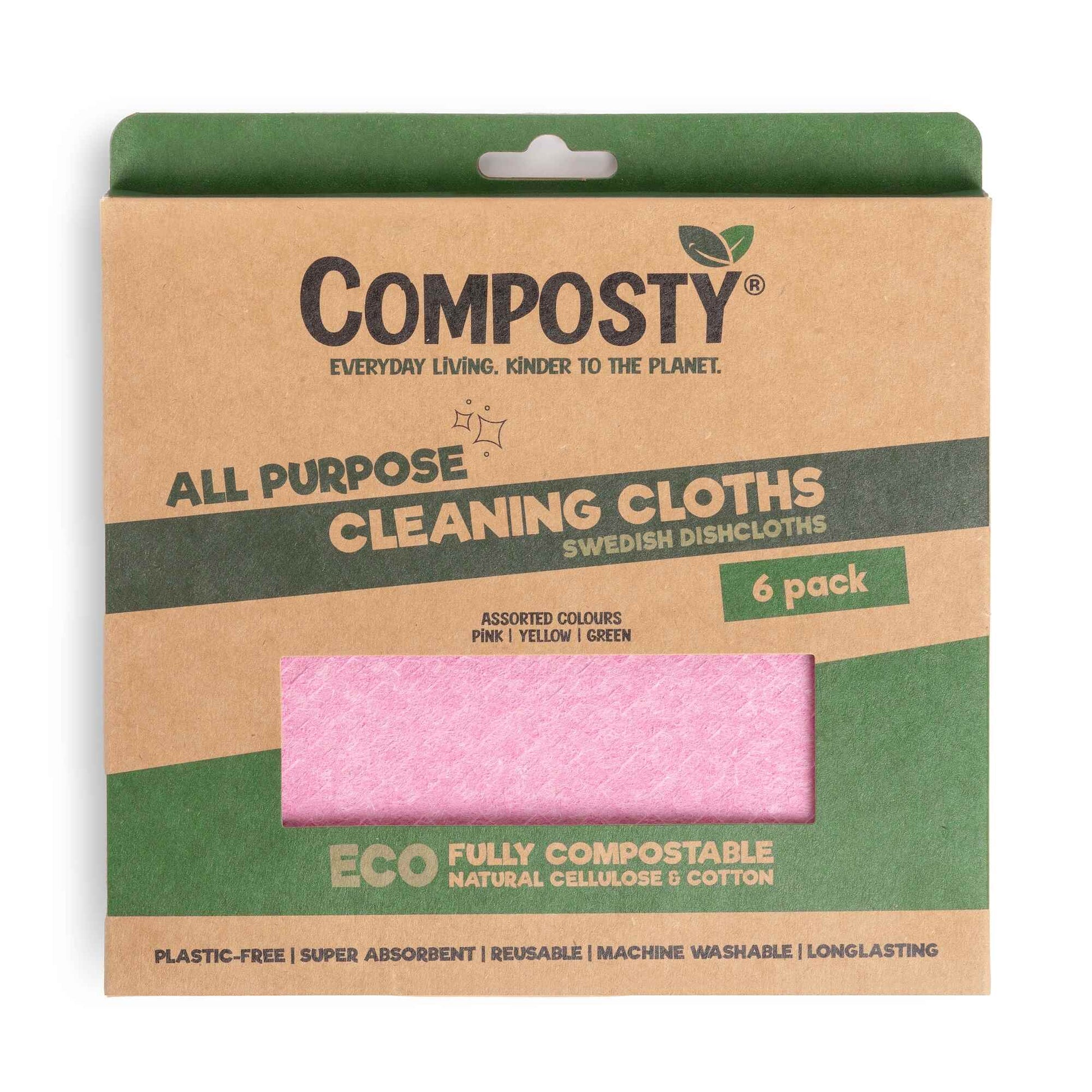 All-Purpose Eco Cloths (Swedish Dishcloths) | 6 Pack - REGN