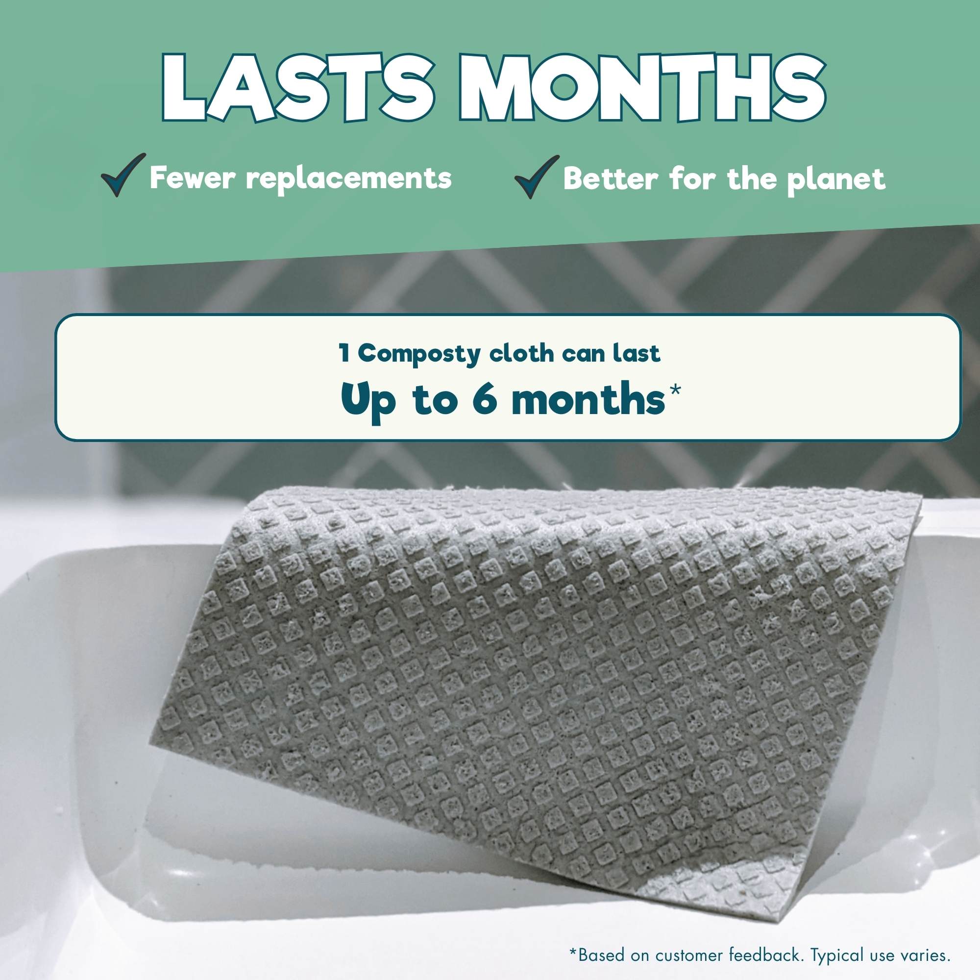 All-Purpose Eco Cloths (Swedish Dishcloths) | 6 Pack - REGN