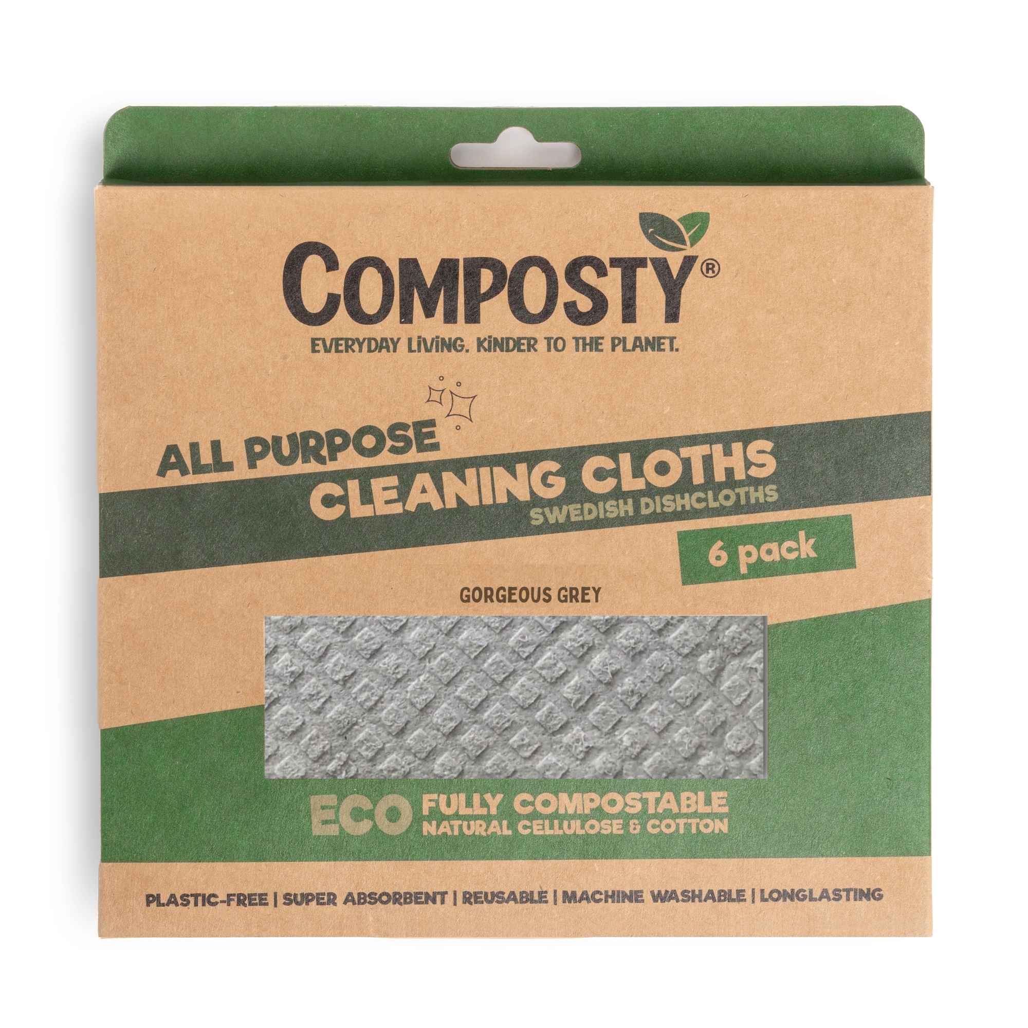 All-Purpose Eco Cloths (Swedish Dishcloths) | 6 Pack - REGN