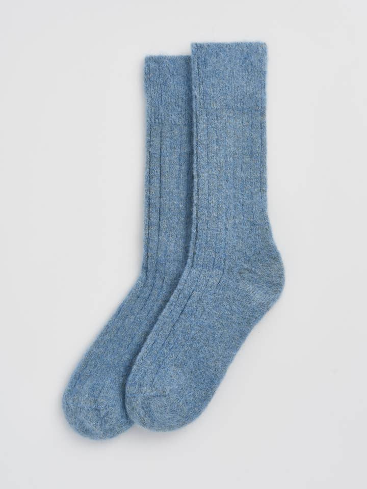 Alpaca Ultra Soft Ribbed Bed Socks - REGN