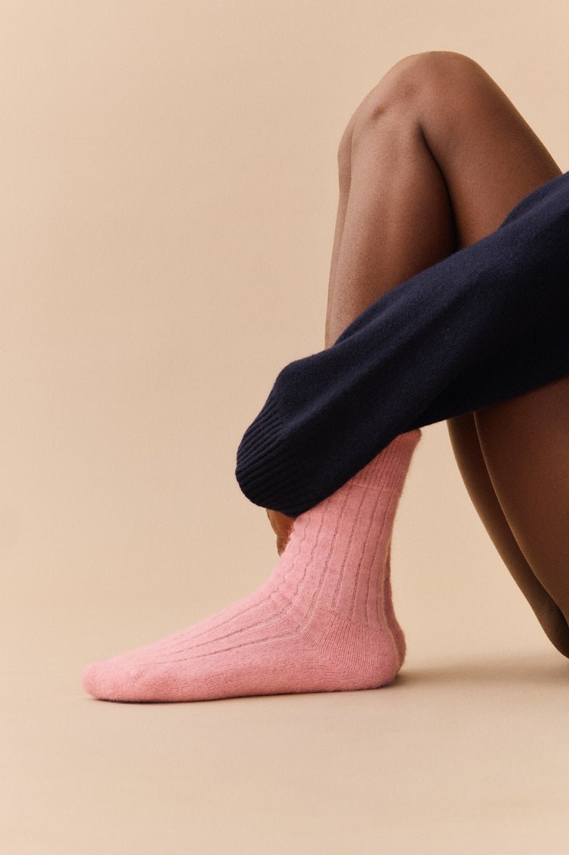 Alpaca Ultra Soft Ribbed Bed Socks - REGN