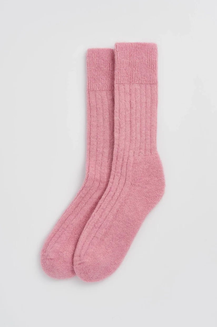 Alpaca Ultra Soft Ribbed Bed Socks - REGN