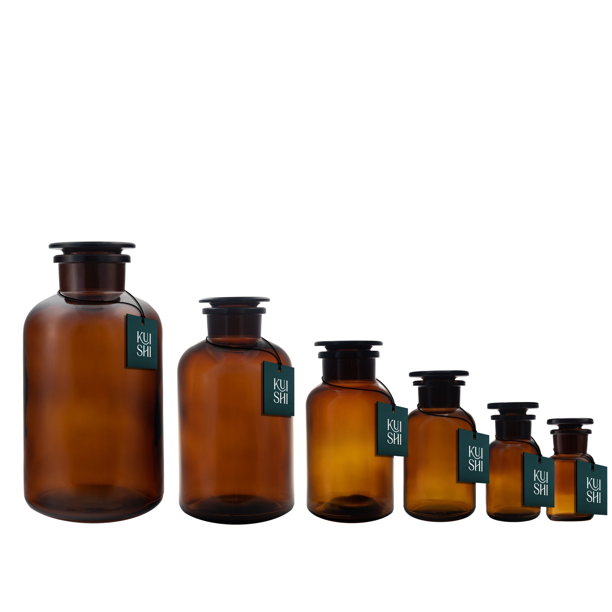 Amber Glass Apothecary Jars - REGN
