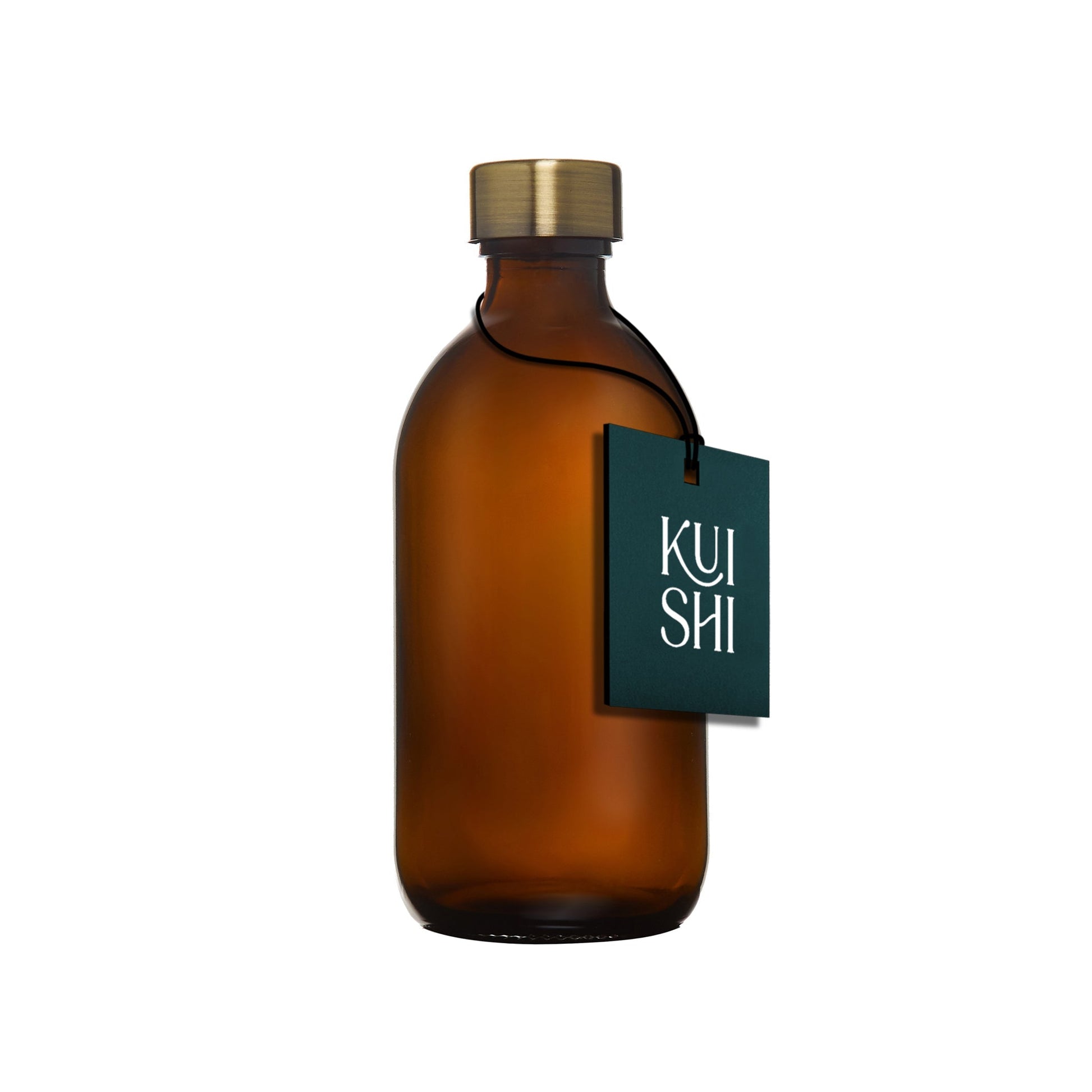 Amber Glass Bottle and Metal Cap - REGN