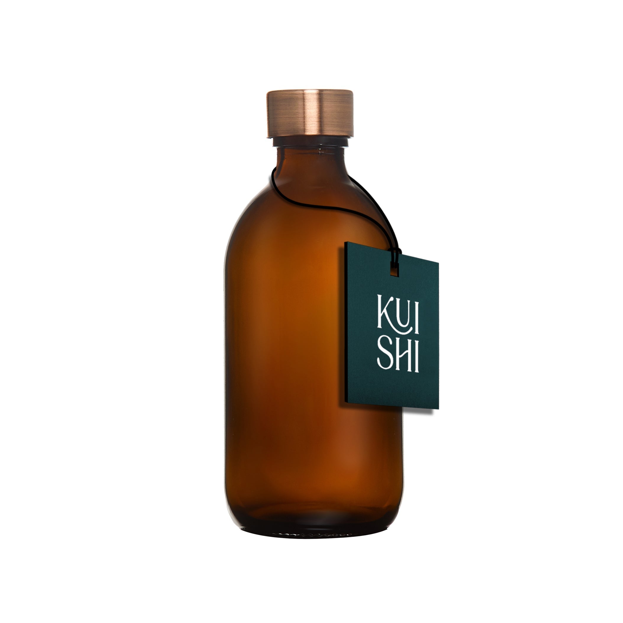 Amber Glass Bottle and Metal Cap - REGN