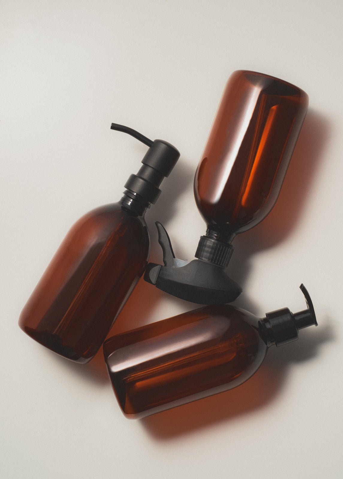 Amber Plastic Pump Bottle - REGN