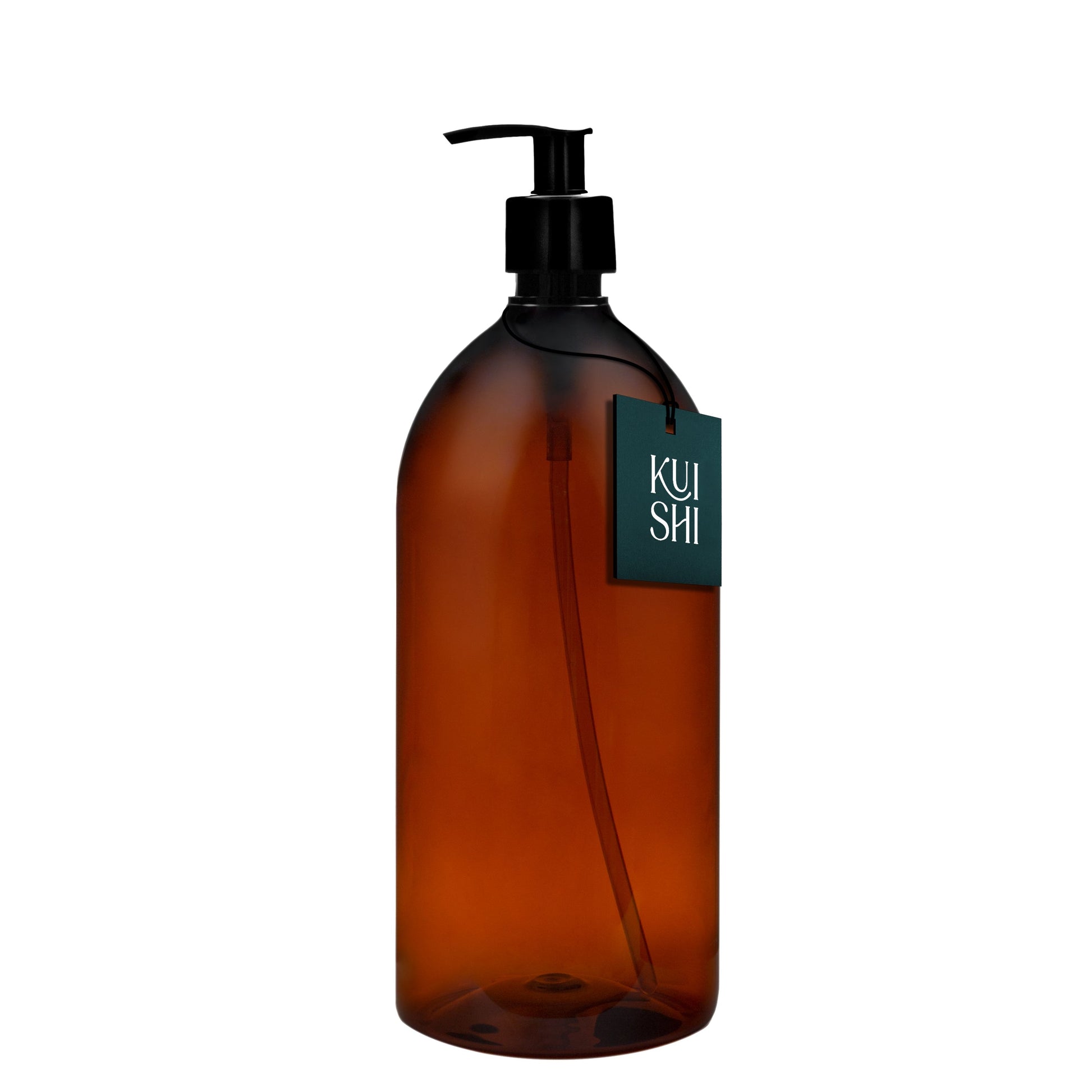 Amber Plastic Pump Bottle - REGN