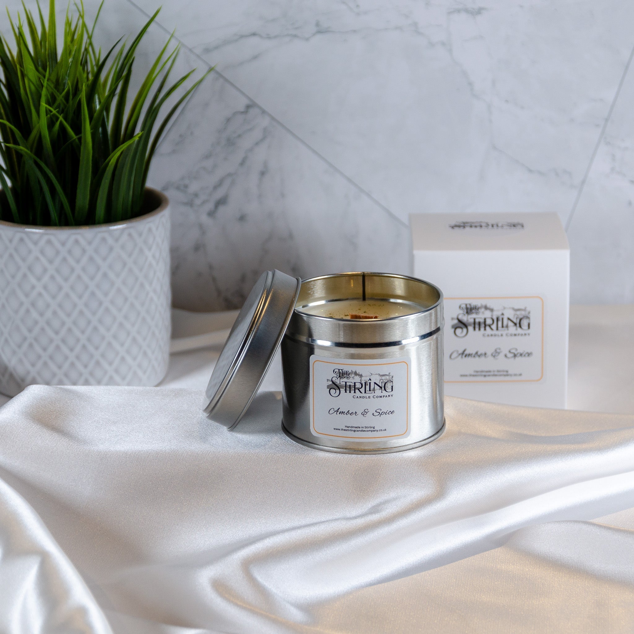 Amber & Spice - Travel Tin Candle - Wooden Wick - REGN