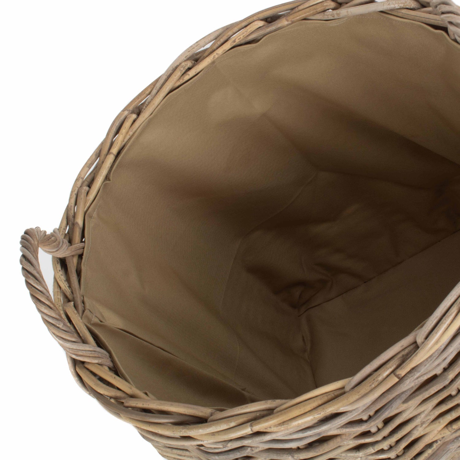Amphora Rattan Log Basket With Cordura Lining - REGN