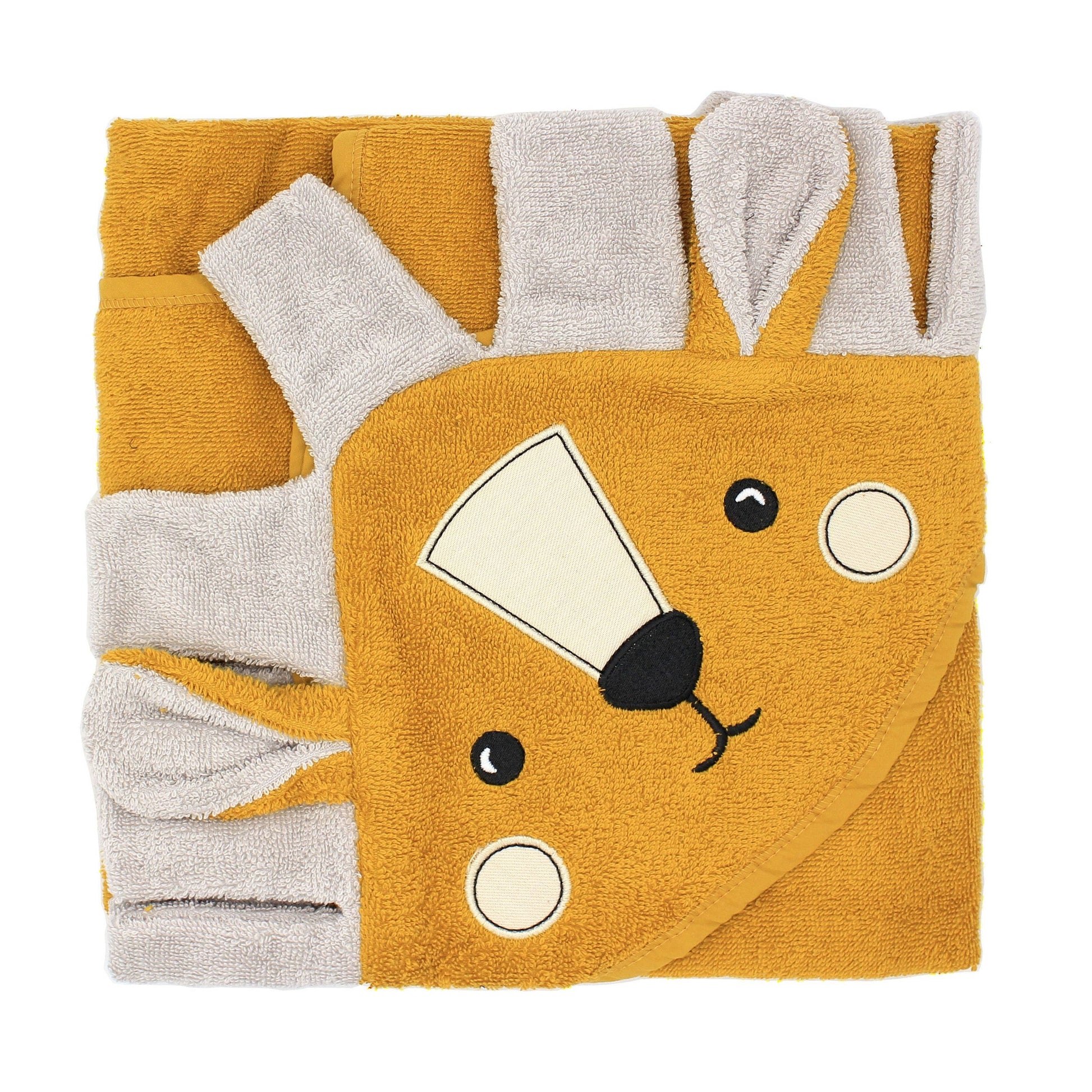 Animal Hooded Baby Towels – Organic Cotton (Fox, Lion, Rabbit Designs) - REGN