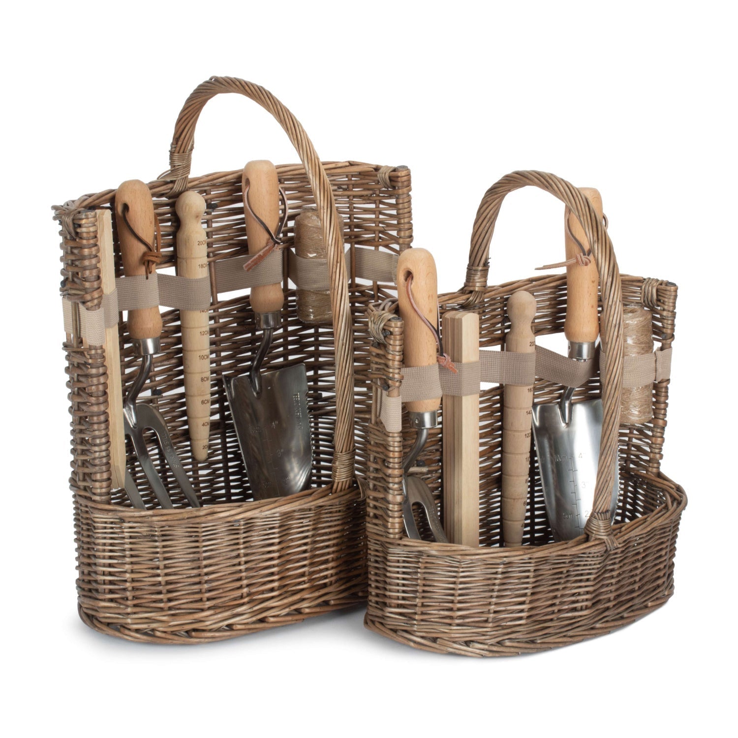 Antique Wash Deluxe Garden Tool Basket Set 2 - REGN