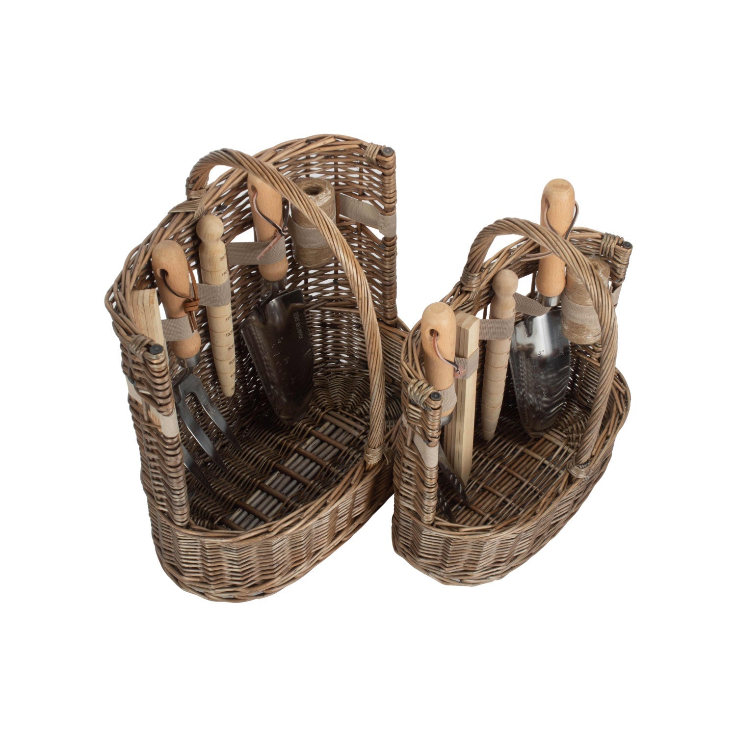 Antique Wash Deluxe Garden Tool Basket Set 2 - REGN