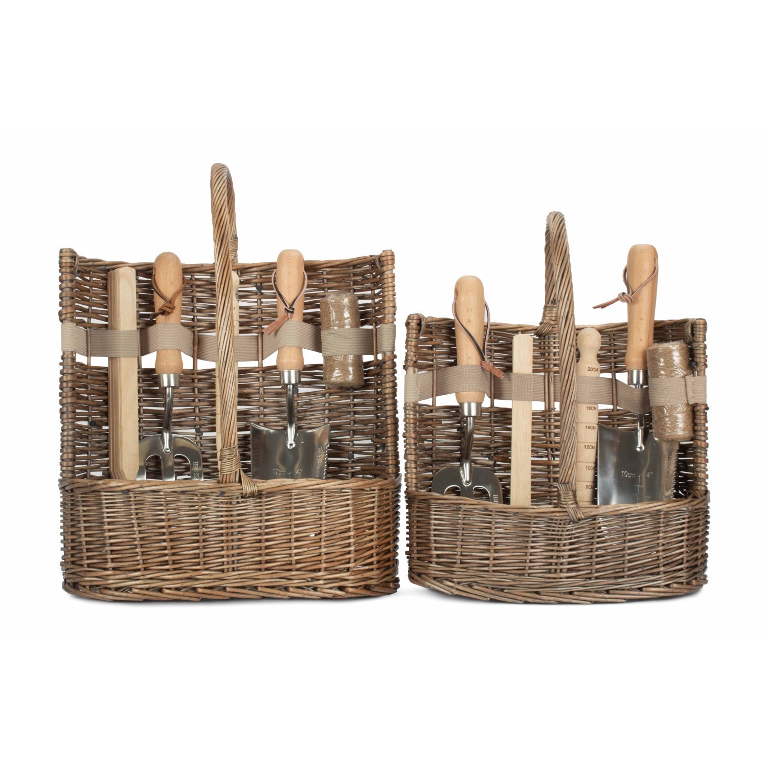 Antique Wash Deluxe Garden Tool Basket Set 2 - REGN