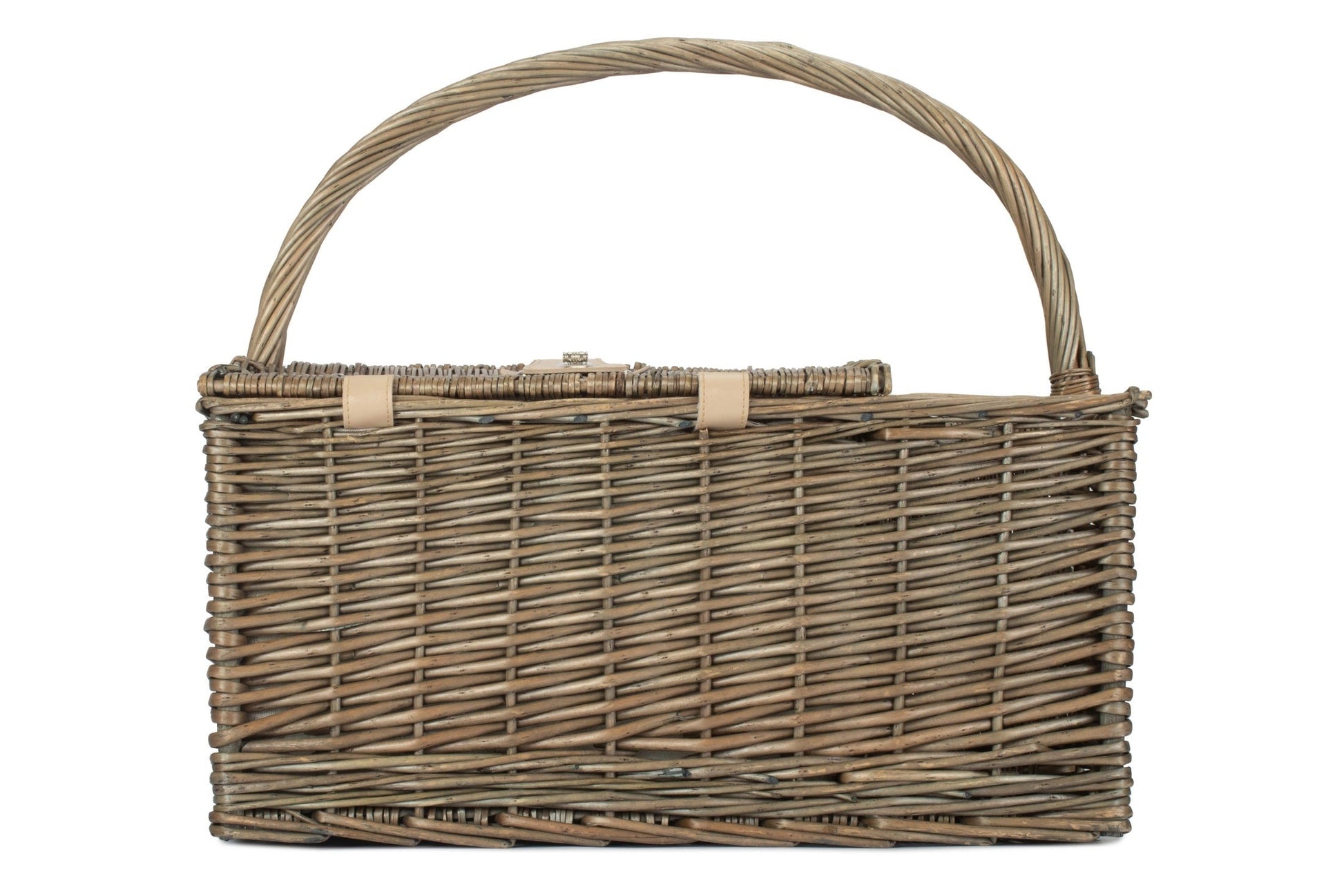 Antique Wash Lidded 2 Person Hamper - REGN