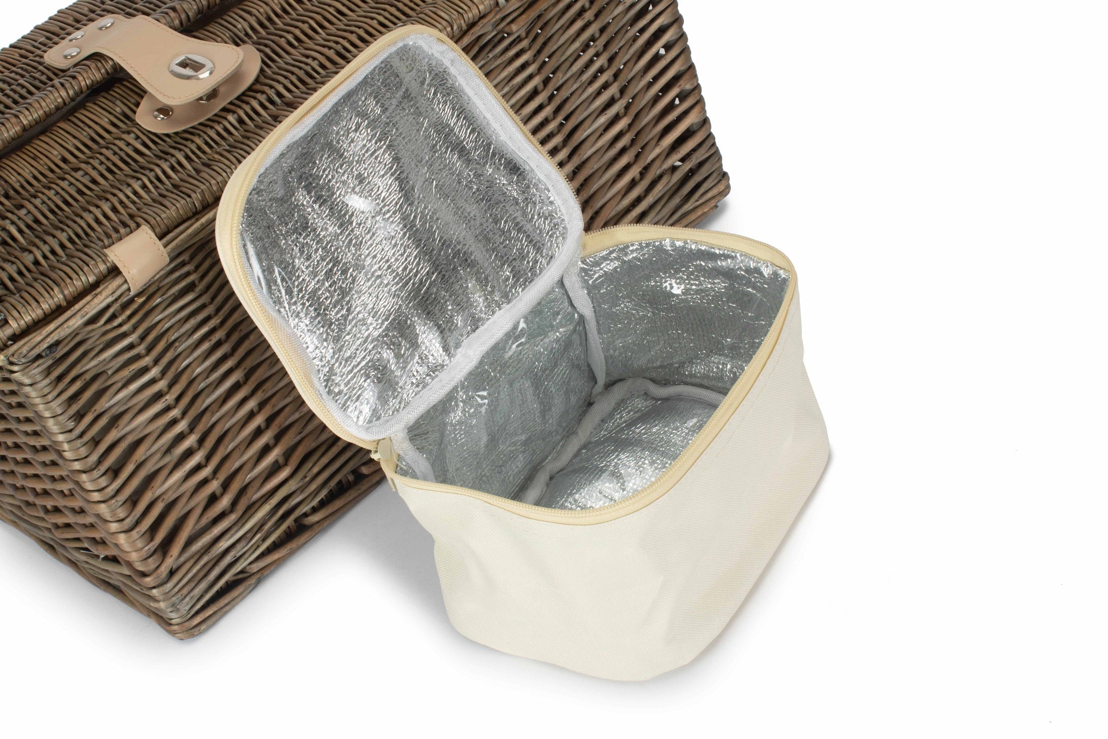 Antique Wash Lidded 2 Person Hamper - REGN