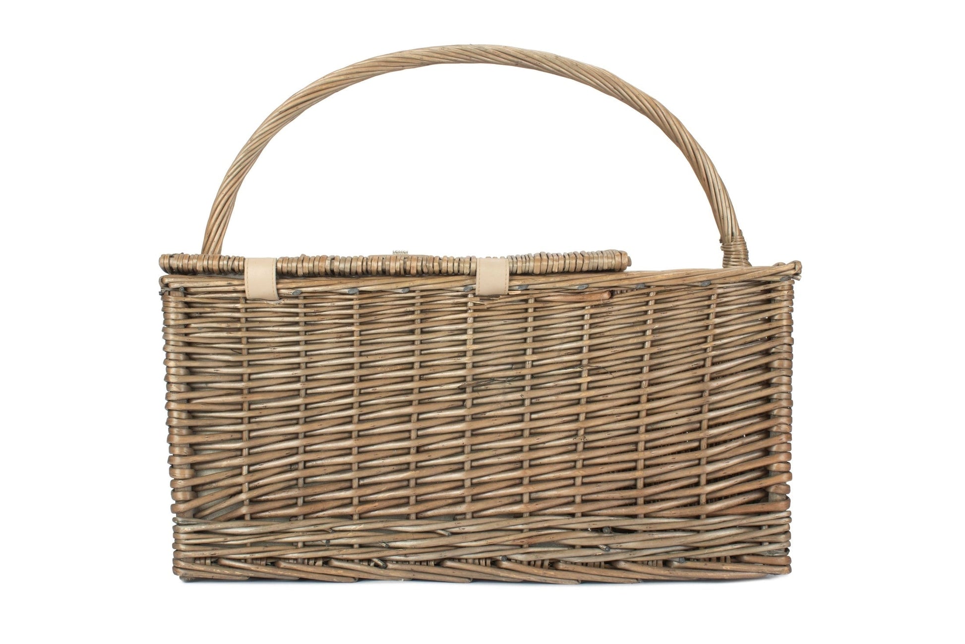 Antique Wash Lidded 4 Person Hamper - REGN