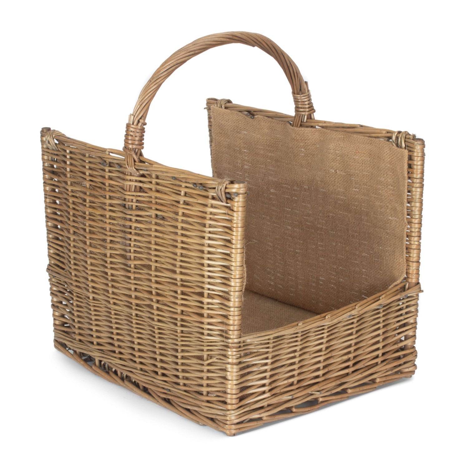 Antique Wash Open Ended Log Basket - REGN
