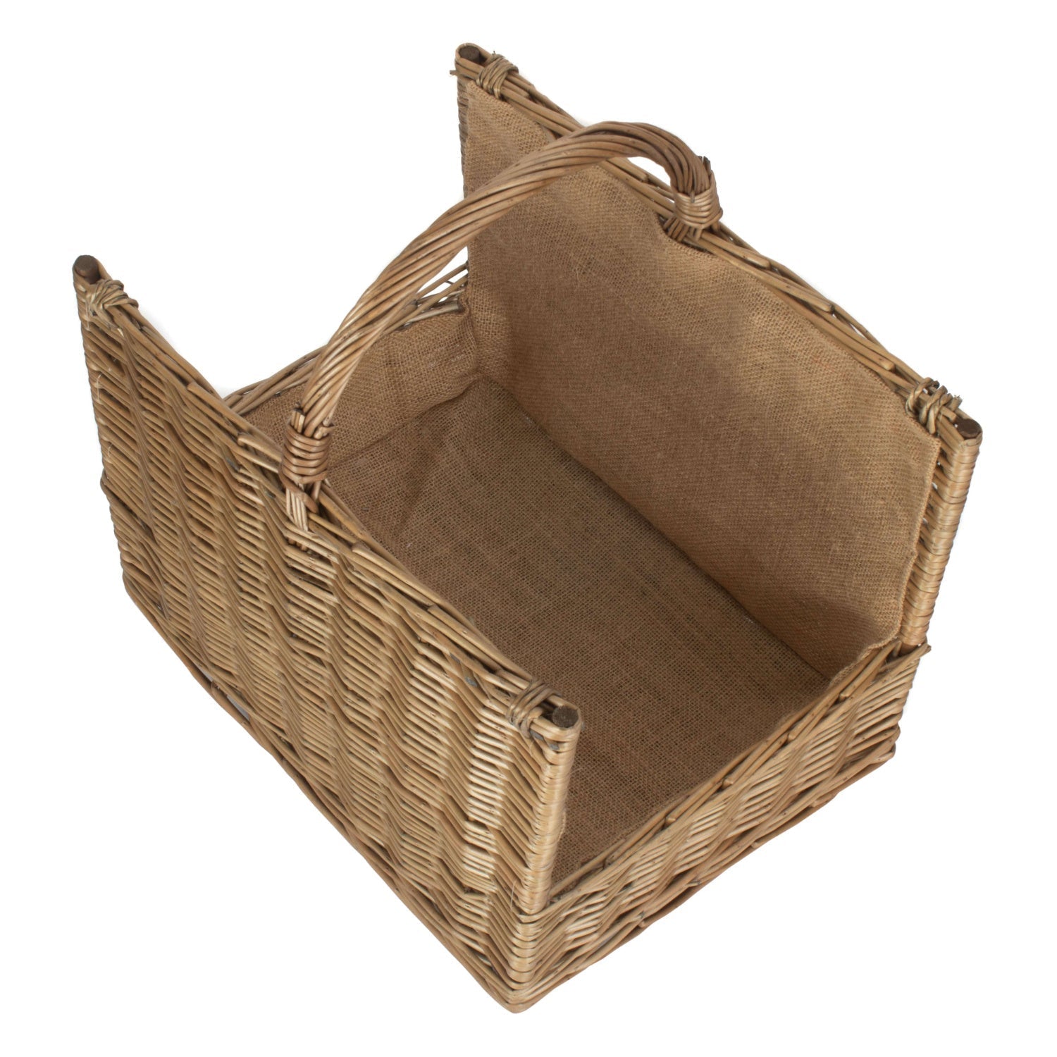 Antique Wash Open Ended Log Basket - REGN