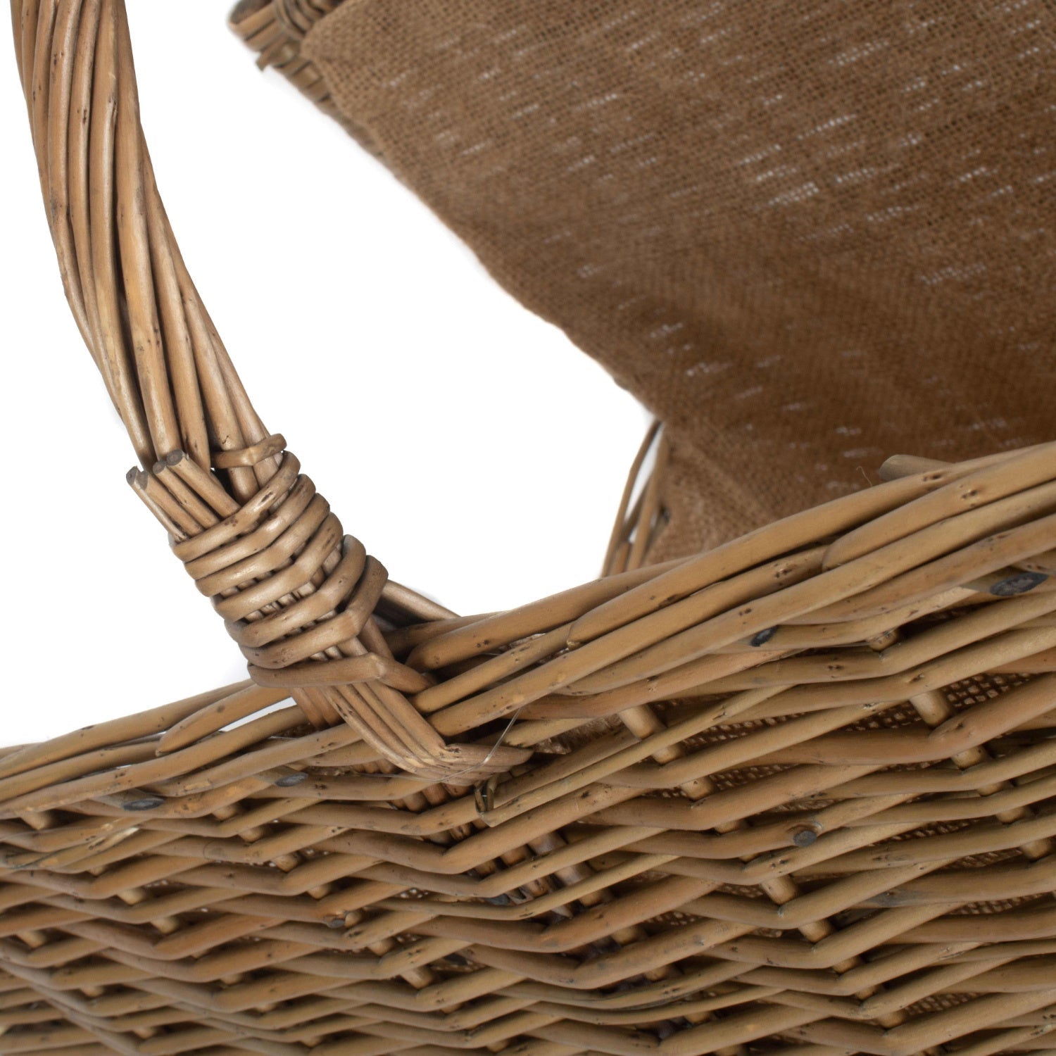 Antique Wash Open Ended Log Basket - REGN