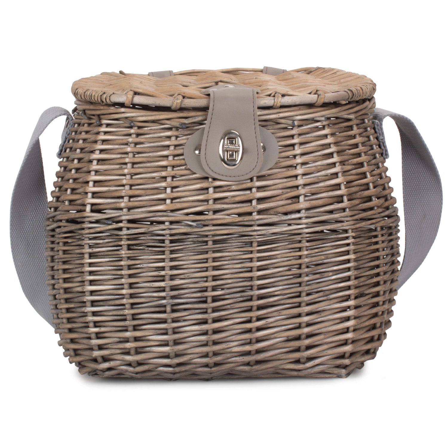 Antique Wash Willow Fishing Creel Picnic Basket - REGN