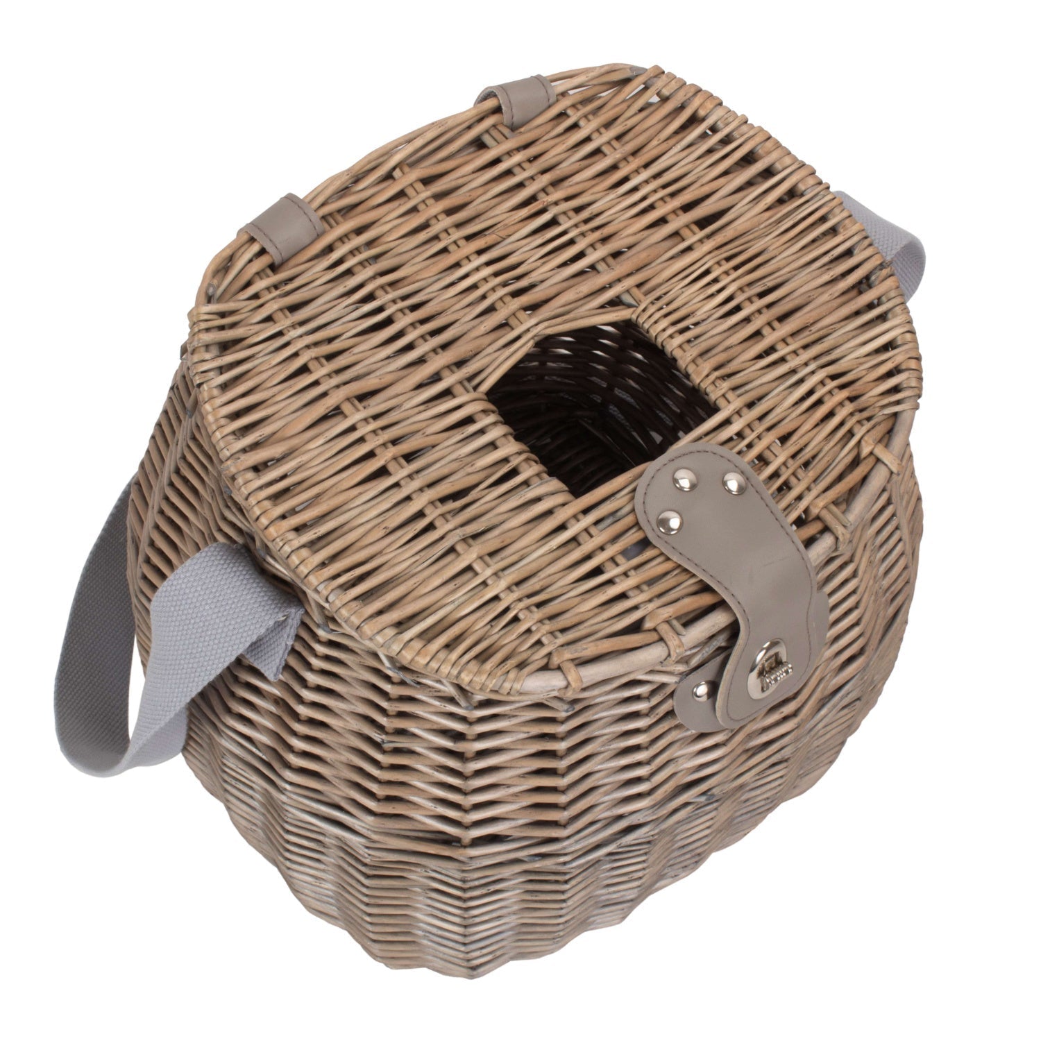 Antique Wash Willow Fishing Creel Picnic Basket - REGN