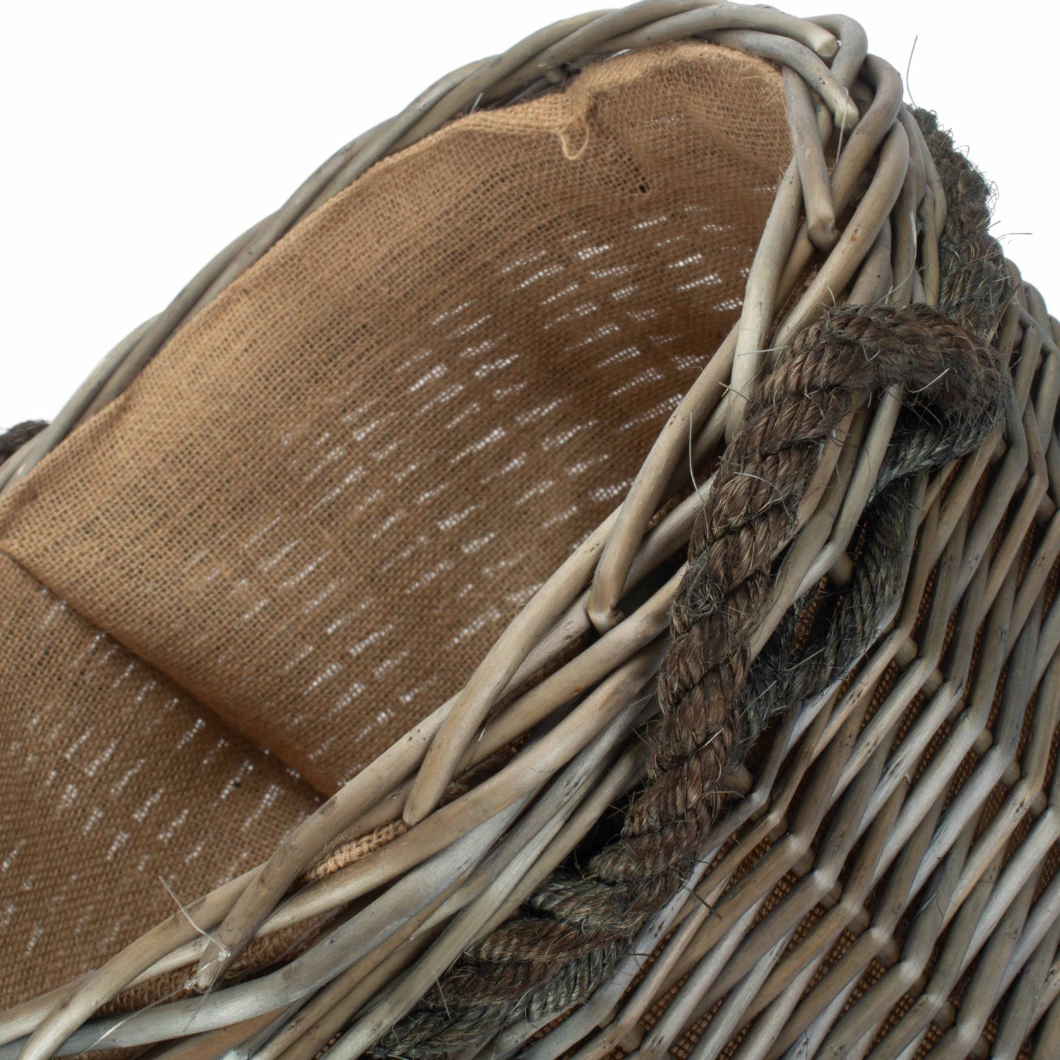 Antique Wash Willow Round Storage Basket Size 1 - Small - REGN
