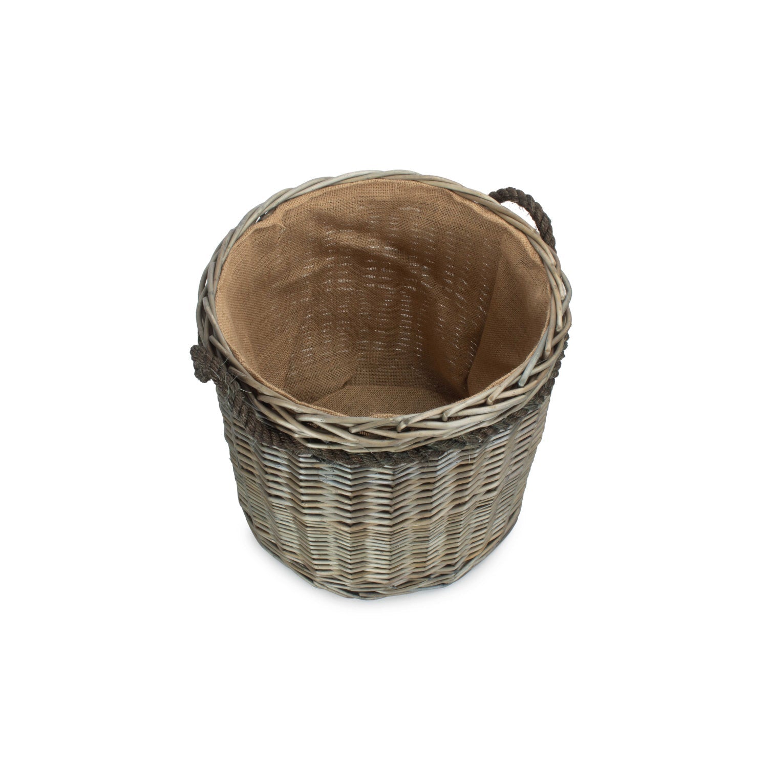 Antique Wash Willow Round Storage Basket Size 1 - Small - REGN