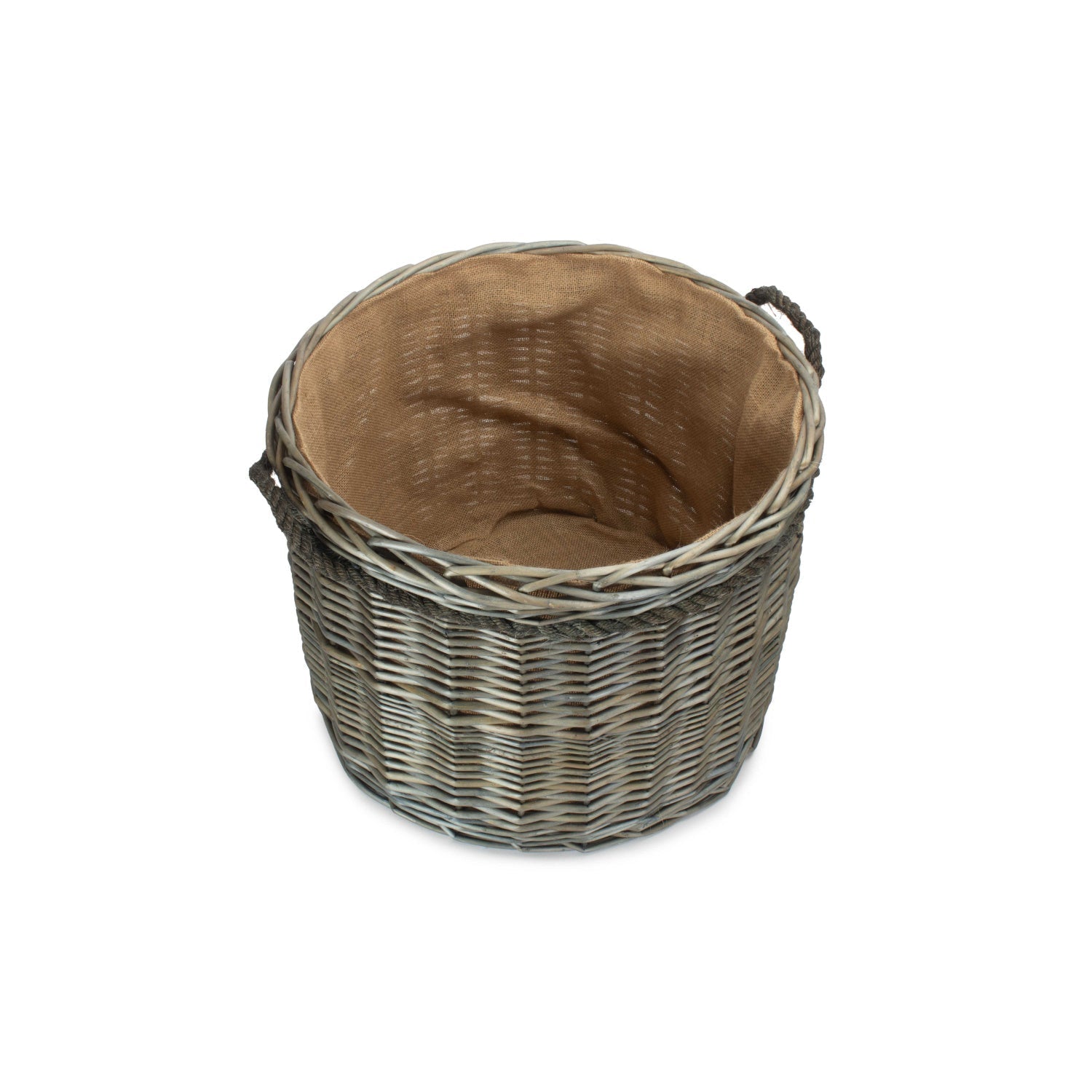 Antique Wash Willow Round Storage Basket Size 2 - Medium - REGN