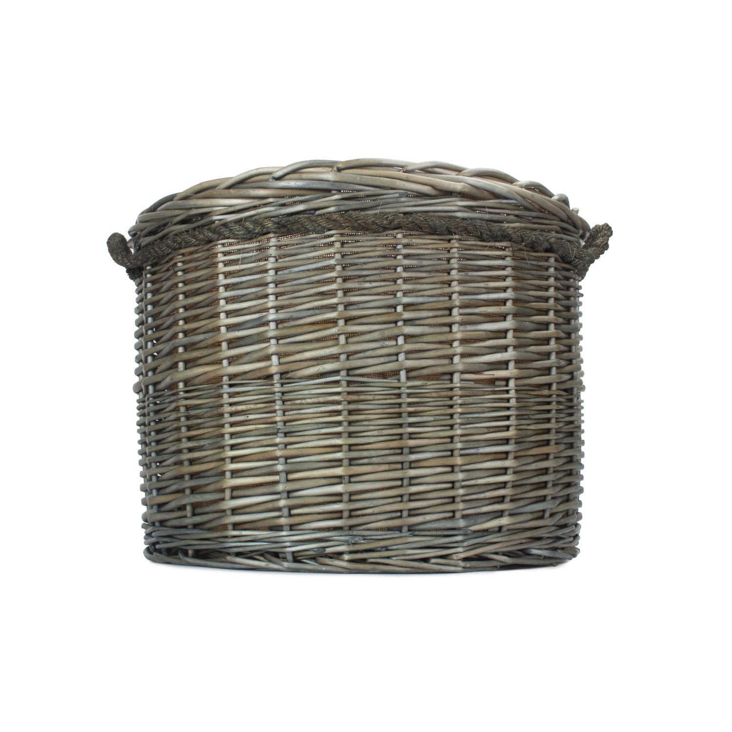 Antique Wash Willow Round Storage Basket Size 2 - Medium - REGN