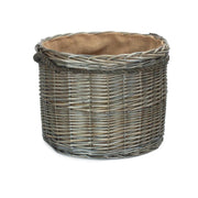 Antique Wash Willow Round Storage Basket Size 2 - Medium - REGN