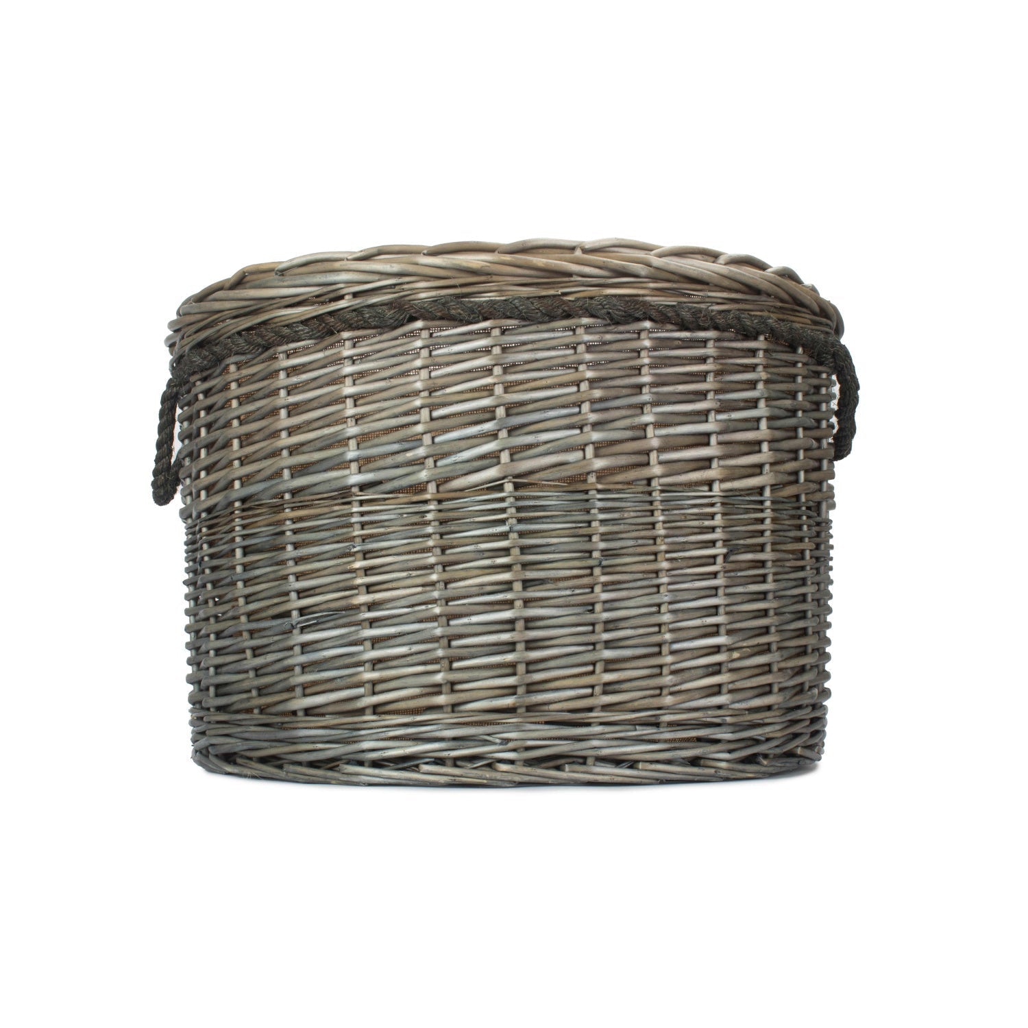 Antique Wash Willow Round Storage Basket Size 3 - Large - REGN