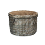 Antique Wash Willow Round Storage Basket Size 3 - Large - REGN