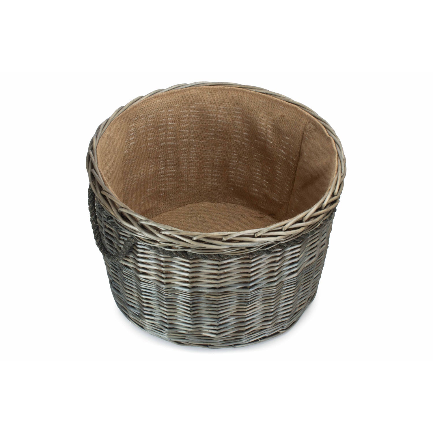 Antique Wash Willow Round Storage Basket Size 3 - Large - REGN