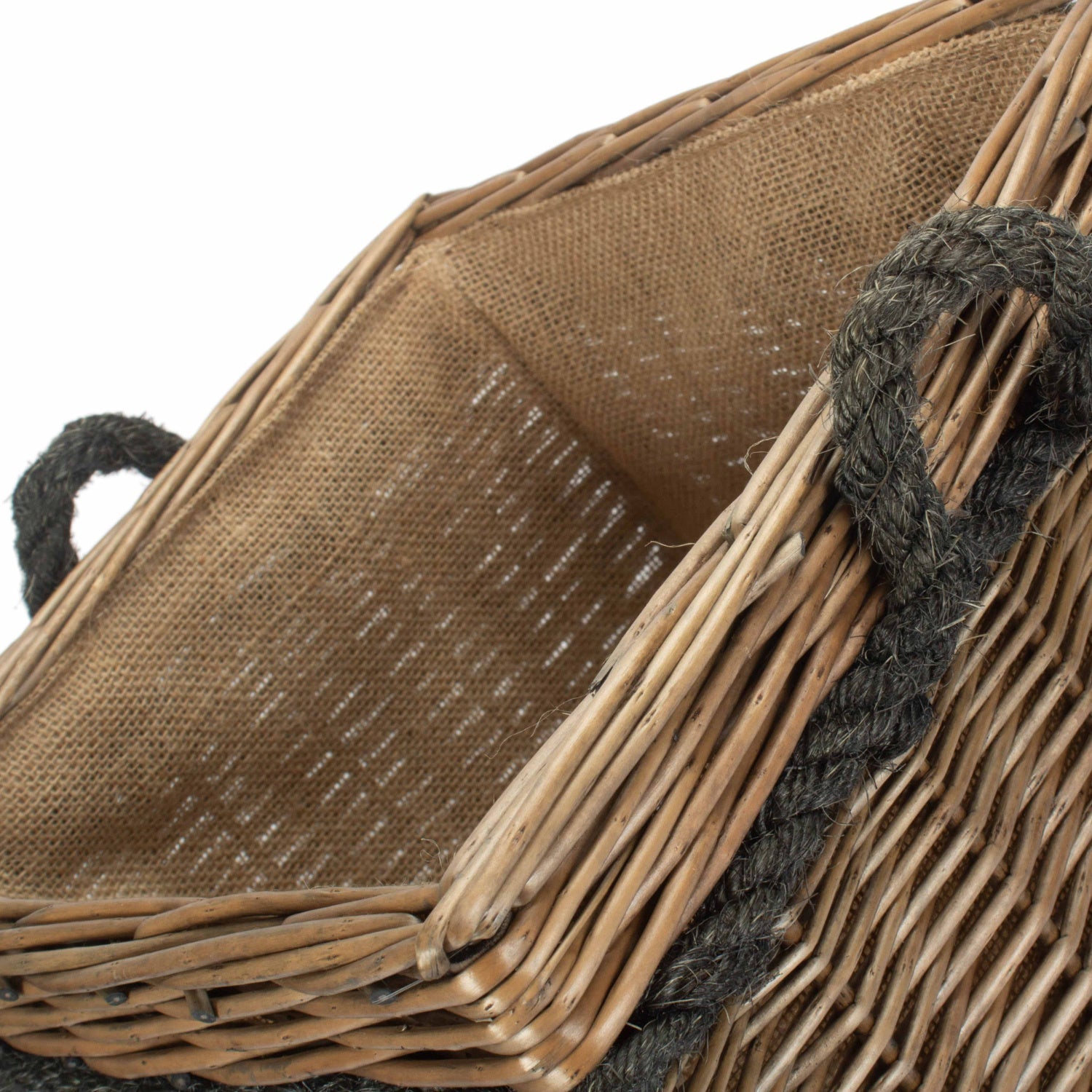 Antique Wash Willow Square Storage Basket Size 1 - Small - REGN