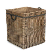 Antique Wash Willow Square Storage Basket Size 2 - Medium - REGN