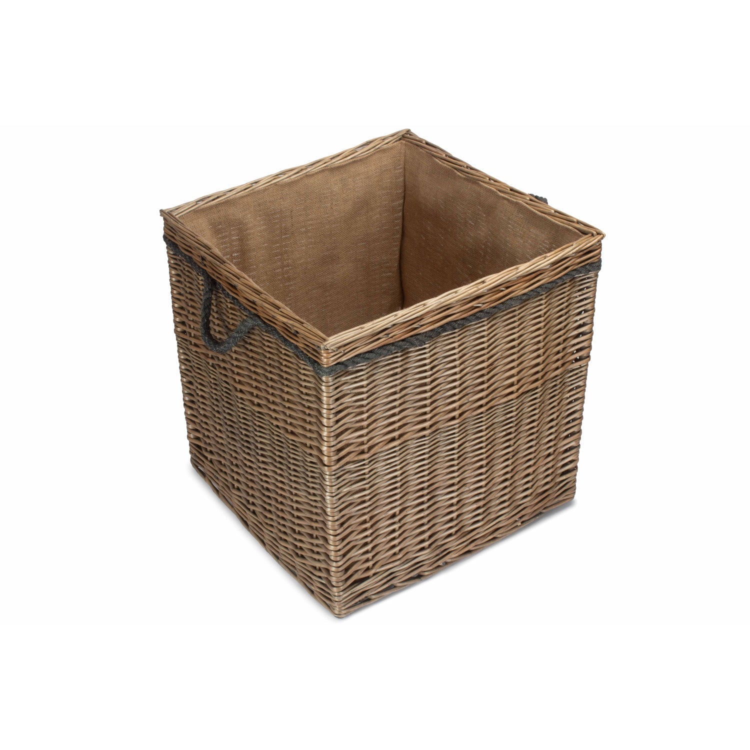 Antique Wash Willow Square Storage Basket Size 3 - Large - REGN