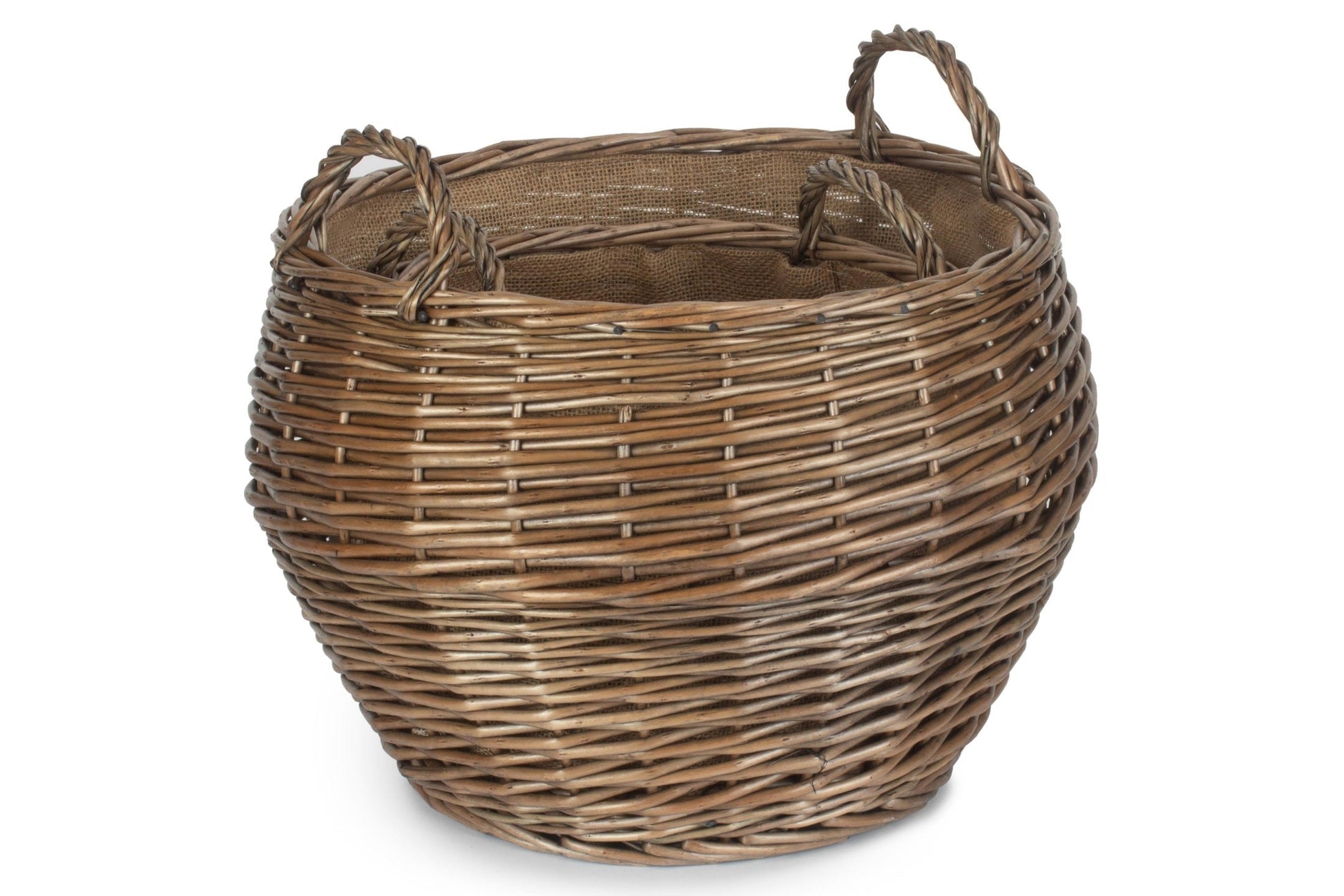 Antique Wash Willow Stumpy Basket Set 2 - REGN