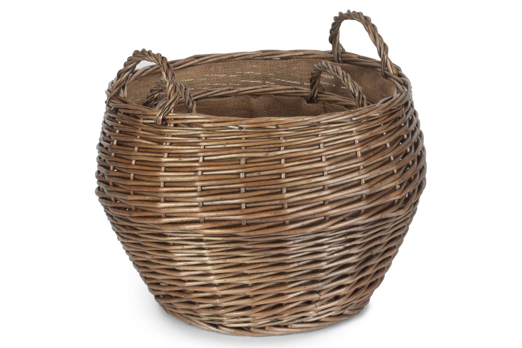 Antique Wash Willow Stumpy Basket Set 2 - REGN