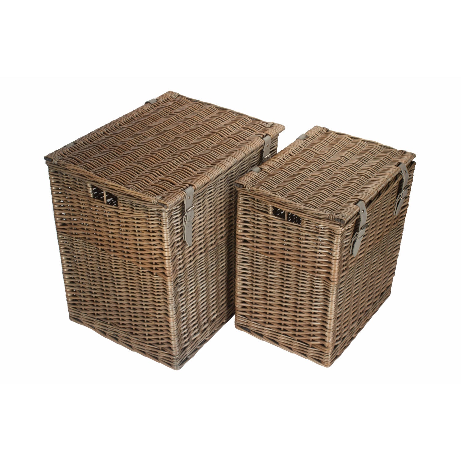 Antique Wash Willow Vintner Storage Hamper Set 2 - REGN