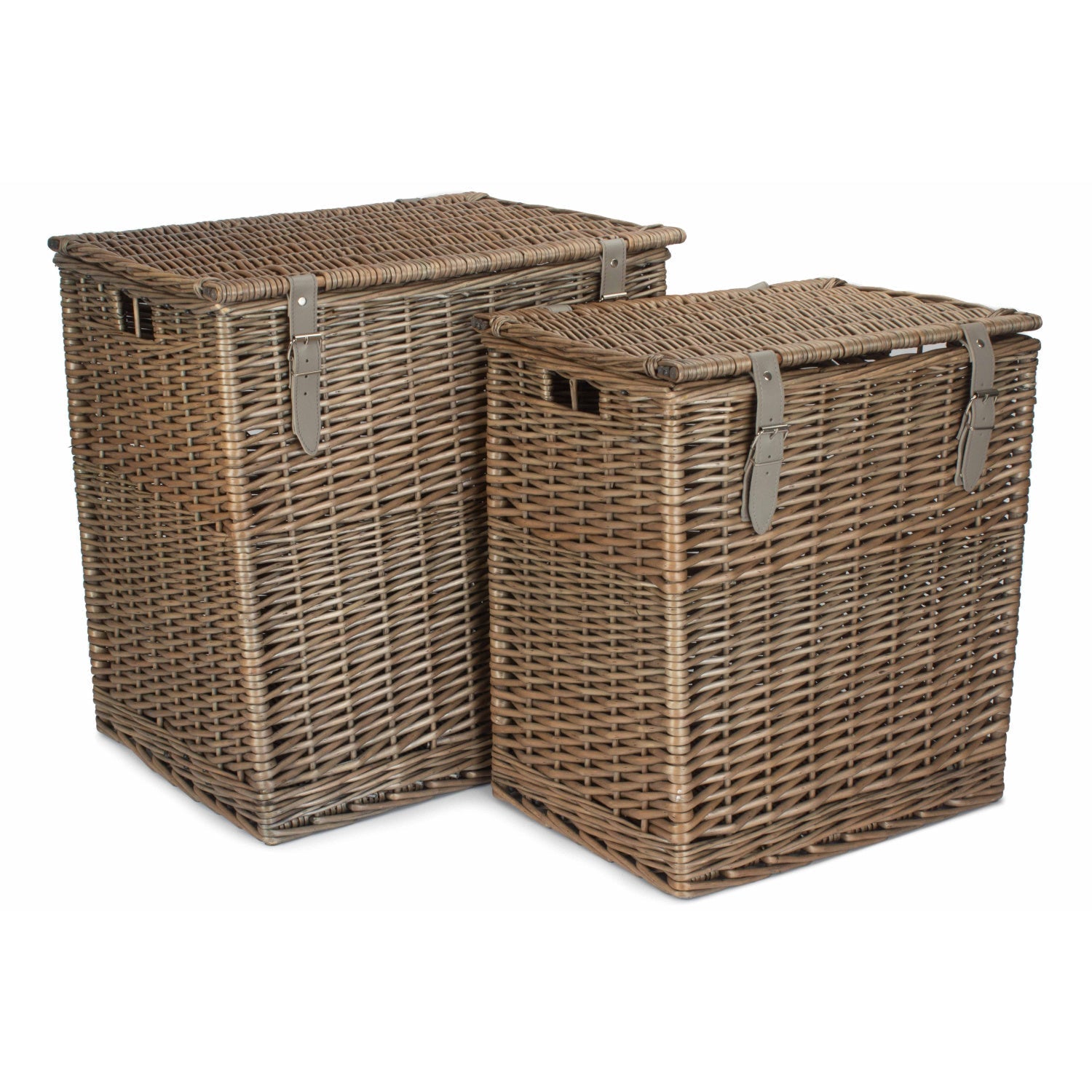 Antique Wash Willow Vintner Storage Hamper Set 2 - REGN