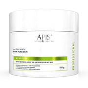Apis ACNE-STOP Algae Mask for Acne-Prone Skin with Bamboo, Green Tea, and Dead Sea Black Mud | 100g - REGN