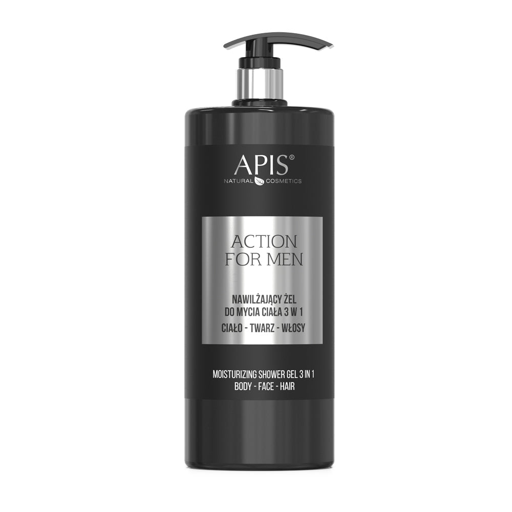 Apis ACTION FOR MEN Moisturising 3-in-1 Body Wash Gel | 1L - REGN