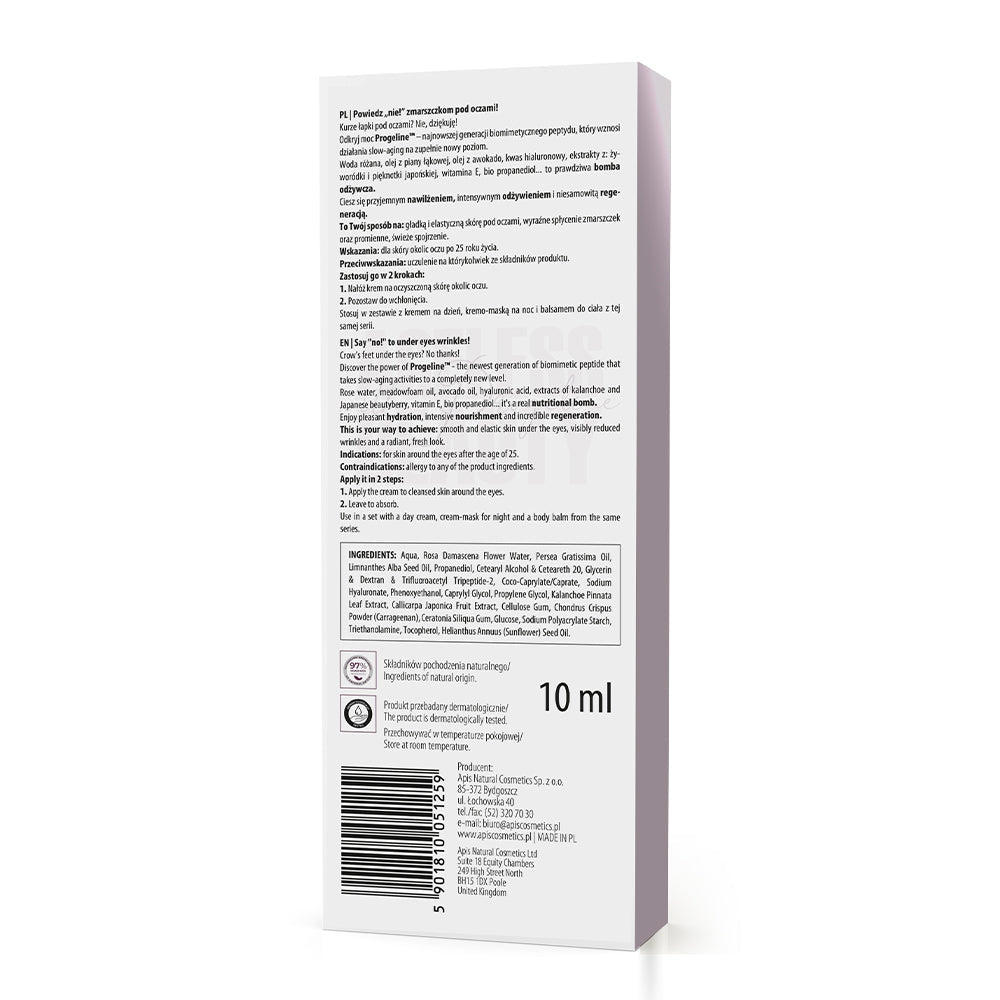 Apis Ageless Beauty Anti-Ageing Eye Cream | Progeline Biostimulating | 10 ml - REGN