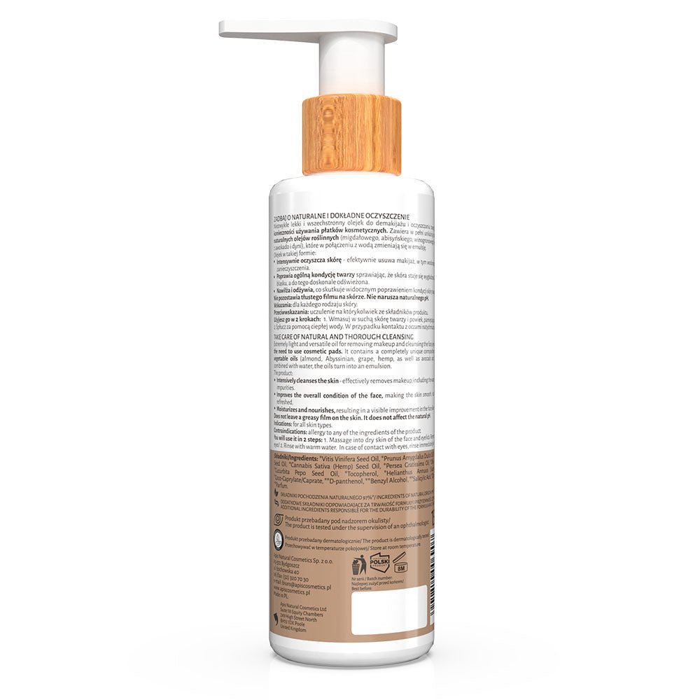 Apis ALMOND CLEANSING – Almond Oil Makeup Remover for Face and Eyes | 150 ml - REGN