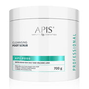 Apis API-PODO cleansing foot peeling with Dead Sea salt and volcanic lava - deeply exfoliates and smooths rough skin | 700g - REGN
